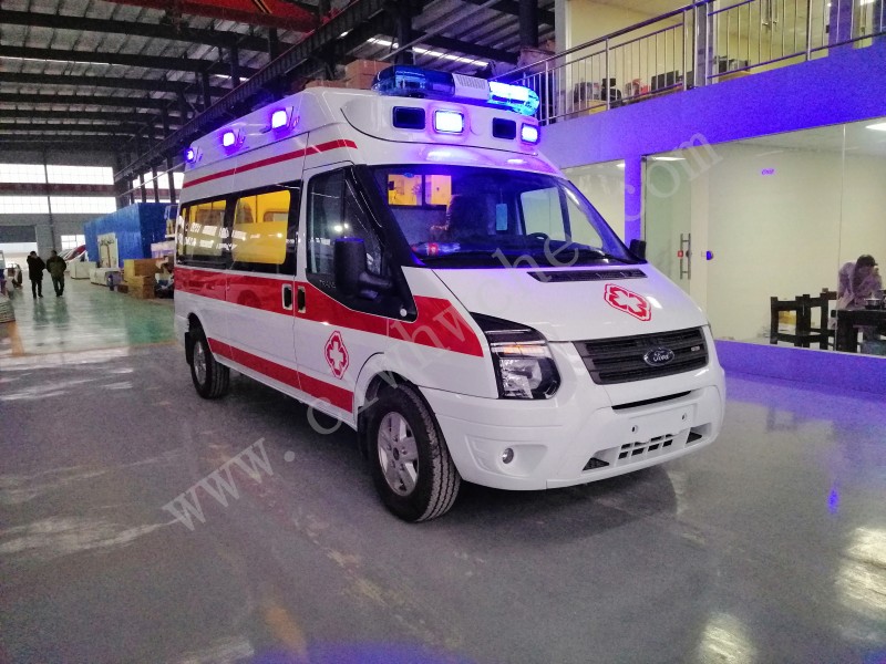 福特新世代V348监护型凸台救护车