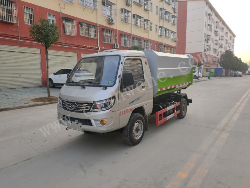 唐骏4方挂桶垃圾车价格 4方挂桶垃圾车报价  汽油垃圾车厂家
