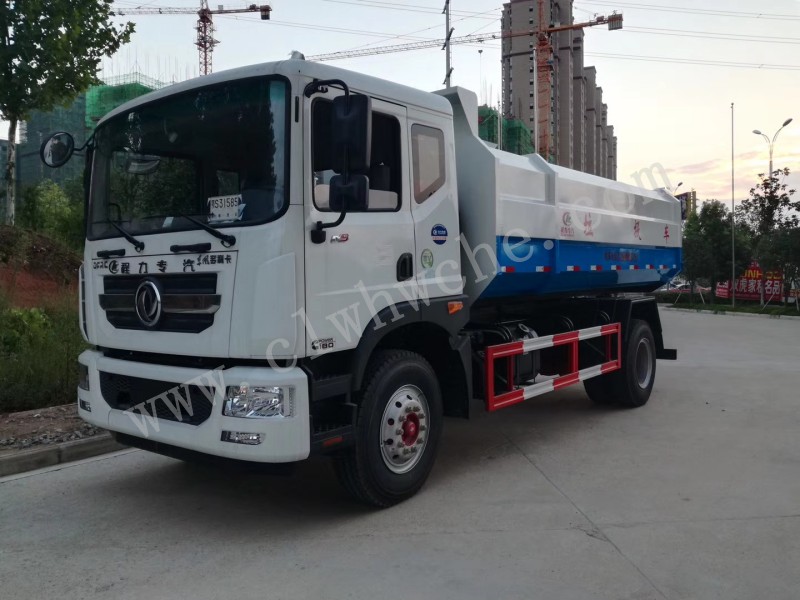 12方挂桶垃圾车  东风D9挂桶垃圾车价格  挂桶垃圾车厂家报价